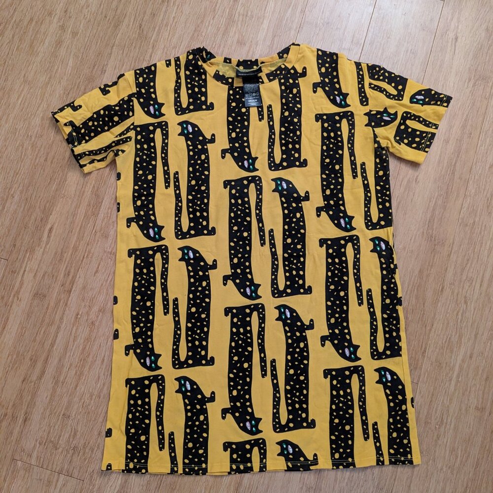 Nooworks Long Cat Tee Shirt Dress Med